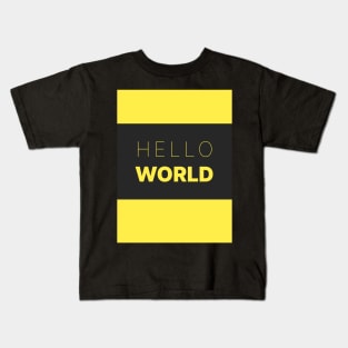 Hello World Yellow Two Kids T-Shirt